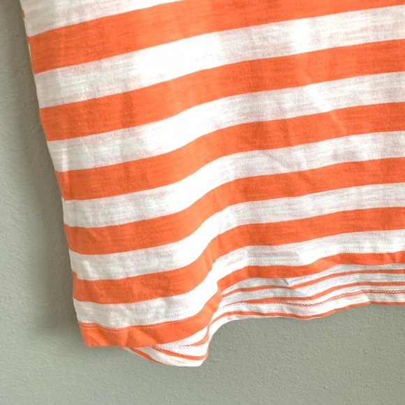 Loft Coral White Stripe Sunwashed Tank - Picture 2 of 5
